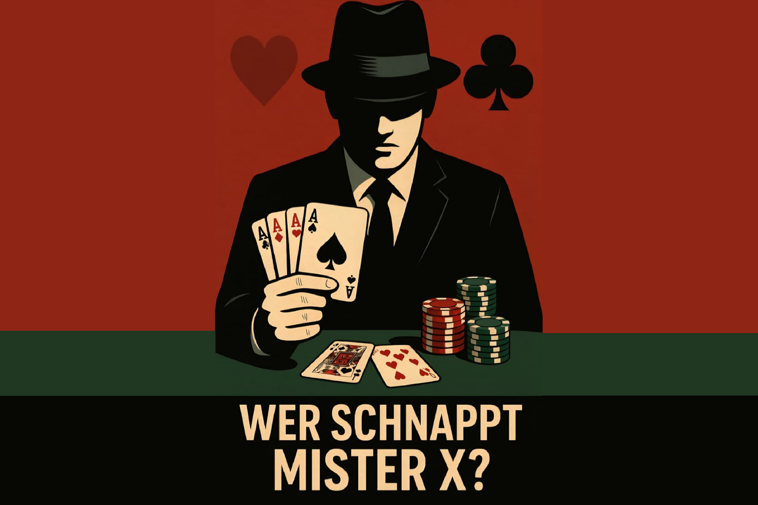 Illustration Wer Schnapp Mister X für das Spezial Turnier am 01.08.2025