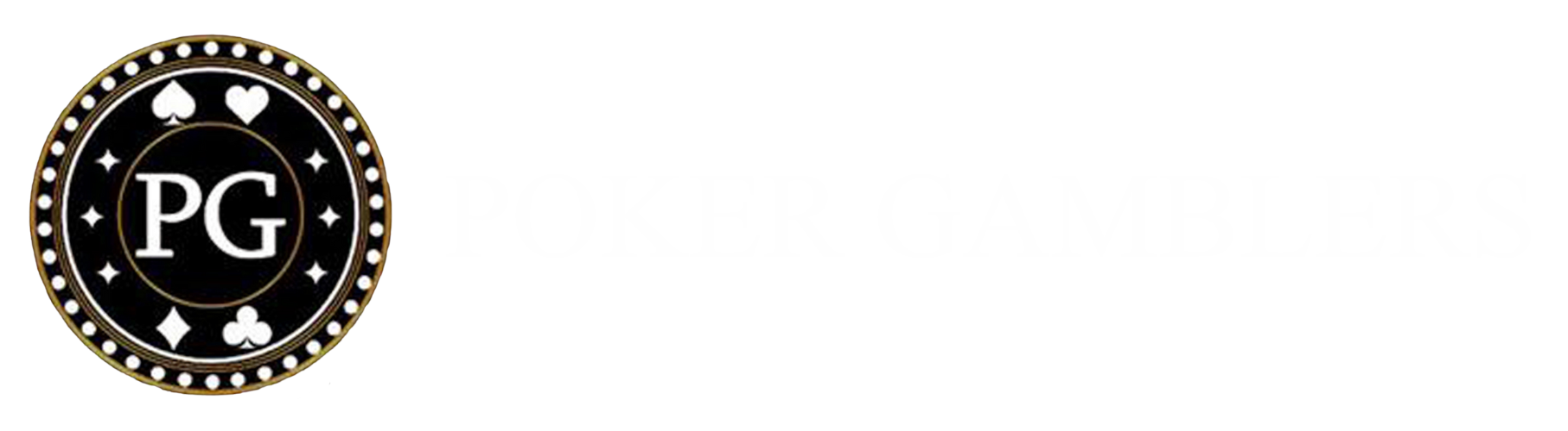 Logo Poker Gamblers mit Bildmarke in Schwarz, Grau und Gold, sowie einem weißen Schriftzug.